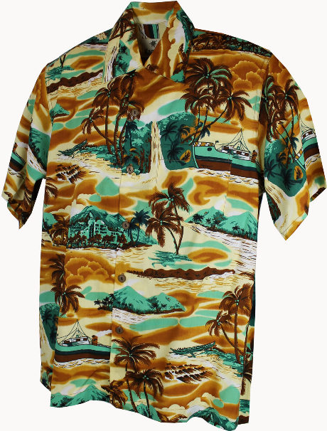 Tropical Senf - Hawaii Hemd