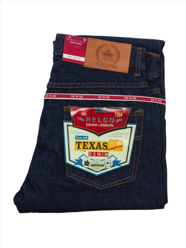 Retro Selvedge-Look Indigo 14 oz raw Denim Texas Jeans
