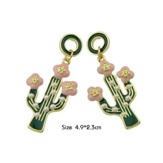 Ohrringe Blühender Kaktus