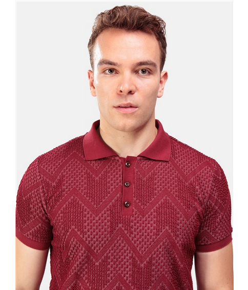 Collectif Menswear Pablo Polo Shirt burgundy